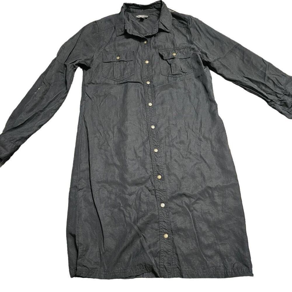 Banana republic black long sleeved dress